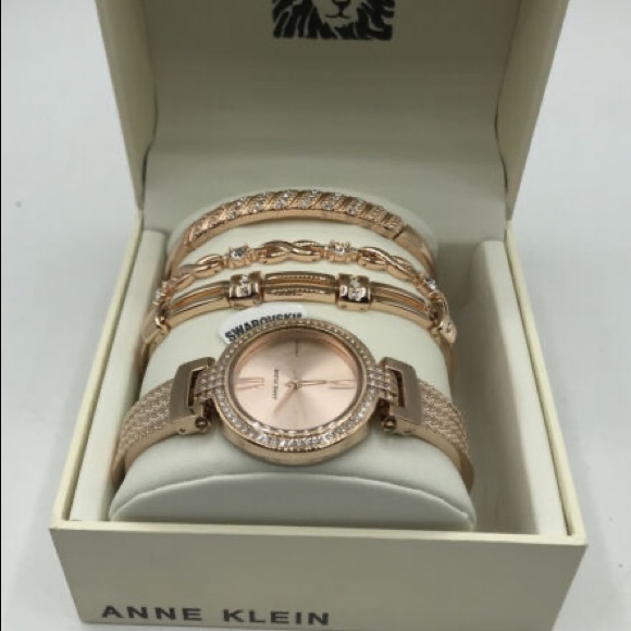Anne Klein Women's Swarovski Crystal Watch Set - Picture 5 of 6